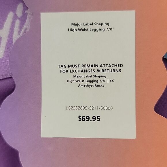 Major Label Shaping High Waist Legging- Amethyst Rocks - Picture 6 of 7